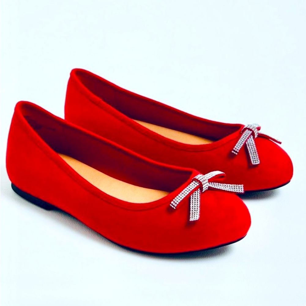 Torrid Red Bow Ballet Flats 8.5 WW